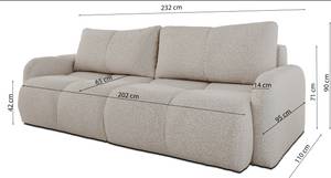 Schlafsofa POTTO Beige - Textil - 232 x 90 x 110 cm