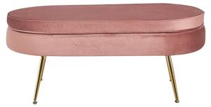 Sitzpouf Maplehurst Pink - Textil - 99 x 40 x 44 cm