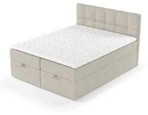 Boxspringbett Shay Beige - Grau - Breite: 160 cm