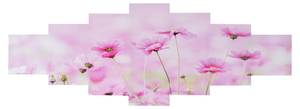 Tableau sur toile T375 XL fleurs (7 pcs) Bois/Imitation - En partie en bois massif - 245 x 87 x 2 cm