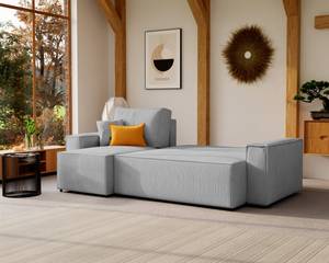 Ecksofa Paris Grau - Holz teilmassiv - 244 x 83 x 145 cm