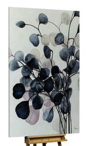 XXL Tableaux à l'huile Ephemeral Beauty Noir - Gris - Bois massif - Textile - 120 x 180 x 4 cm