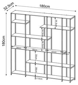 Standregal Rælingen Breite: 180 cm