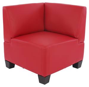 Modular 4-Sitzer Moncalieri Rot - Kunstleder - 258 x 76 x 72 cm