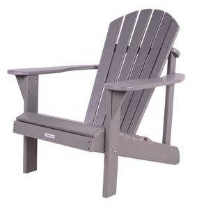 Adirondack Gartenstuhl + Fußstütze grau Grau