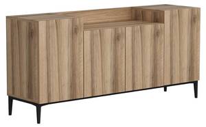 Buffet Ellaria Beige - Bois manufacturé - 42 x 75 x 160 cm