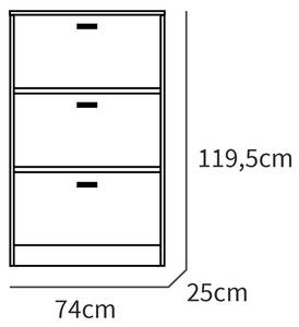 Meuble à Chaussures Nova 3 BRI-1152 Blanc