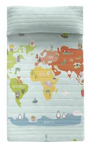 WORLD MAP TAGESDECKE Textil - 4 x 180 x 260 cm