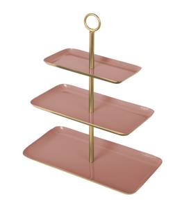 Etagere Festive Pink - Metall - 16 x 36 x 31 cm