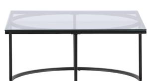 Table basse SKANÖR CT90 Noir - Verre - 90 x 42 x 90 cm