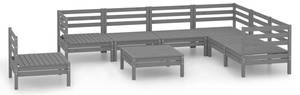 Garten-Lounge-Set Grau - Massivholz - Holzart/Dekor - 64 x 29 x 64 cm