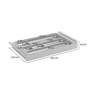 Büroschublade - Basic in schwarz Schwarz - Metall - 41 x 5 x 25 cm