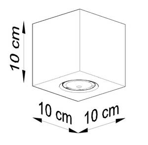 Deckenleuchte Quad Grau - Stein - 10 x 10 x 10 cm