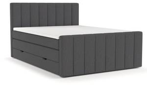 Boxspringbett Ruby Anthrazit - Breite: 180 cm