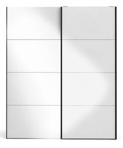 Armoire à portes coulissantes Veto B183 Noir - Noir brillant - Blanc