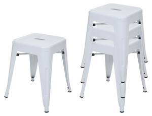 Tabouret A73 (lot de 4) Blanc