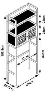 Toilettenregal Haugesund Beige - Bambus - 60 x 158 x 26 cm