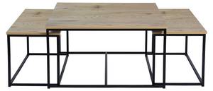 Tables Basses Bois Noyer Design Indus Beige - Marron - Bois manufacturé - 80 x 45 x 80 cm