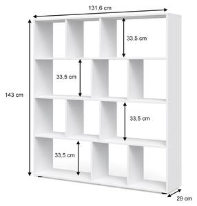 Etagère Pilar 132x143cm blanc Blanc