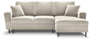 Schlaf-Ecksofa + Box MOGHAN 4 Sitzplätze Beige