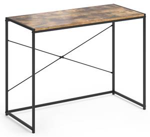 Schreibtisch Fyrk 29940 Schwarz - Braun - Holzwerkstoff - 100 x 75 x 45 cm