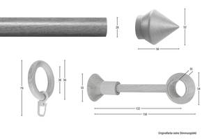 Gardinenstange Palmo 1 lfg. Rotbraun - Breite: 460 cm