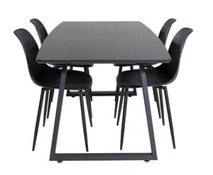 Essgruppe Inca 16 Schwarz - Massivholz - 85 x 75 x 160 cm