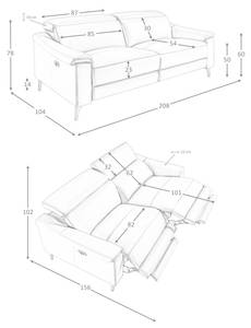 Relax-Sofa 6190 Breite: 208 cm