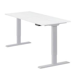 Elektrischer Tisch Homedesk Eco Melamin Weiß - Breite: 130 cm - Silber