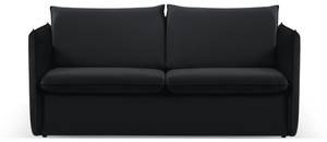 ausklappbares Sofa AGATE 2 Sitzplätze Schwarz