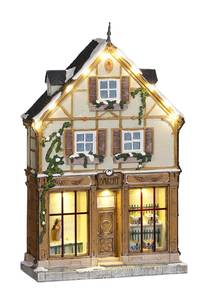 Weihnachtsdorf-Miniatur Bäckerei Polyrattan - 7 x 27 x 17 cm