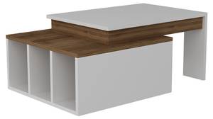 Couchtisch Colorado Weiß Walnuss Braun - Weiß - Holzwerkstoff - 92 x 37 x 60 cm