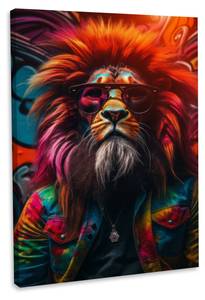 Leinwandbild Lion Rasta 70 x 105 cm