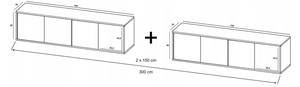 Tv-Lowboard APOLLO2 Eiche Wotan Dekor - Weiß