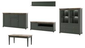 Wohnzimmer-Set EVORA 5-teilig Grün - Holzwerkstoff - 754 x 138 x 50 cm