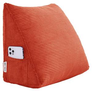 Großes ergonomisches Keilkissen Kord Orange - 45 x 35 cm