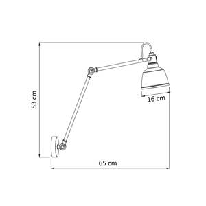 Wandleuchte - Addis Metall - 16 x 53 x 65 cm