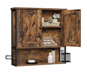 Badezimmerschrank Wandschrank Braun - Holzwerkstoff - 16 x 60 x 60 cm