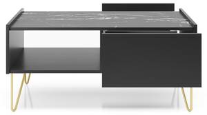 Table basse HARMONY CT97 Noir - Bois manufacturé - Matière plastique - 97 x 45 x 65 cm