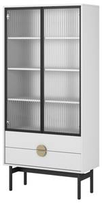 Vitrine STOON Blanc - Bois manufacturé - 86 x 179 x 41 cm