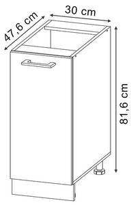 Apothekerschrank R-Line 45727 Hochglanz Anthrazit - Sonoma Eiche Trüffel Dekor