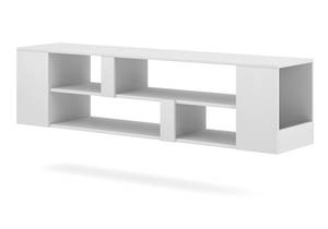 Meuble TV suspendu Klara Blanc - Bois manufacturé - 35 x 40 x 155 cm