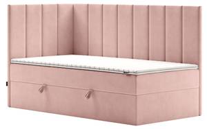 Jugendbett Boxspringbett Beti Hellrosa - Breite: 90 cm - H4