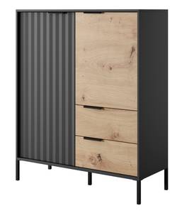 Sideboard RAVIN Schwarz - Holzwerkstoff - 104 x 124 x 40 cm