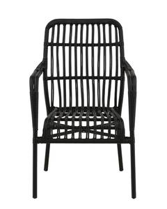 Fauteuil de jardin Rizal Noir - Rotin - 57 x 90 x 64 cm