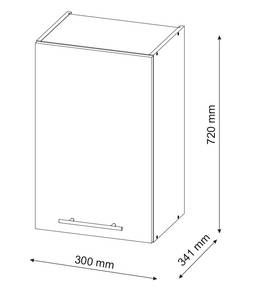 Hängeschrank Fame-Line 38312 Anthrazit - Eiche Dekor - 30 x 72 cm