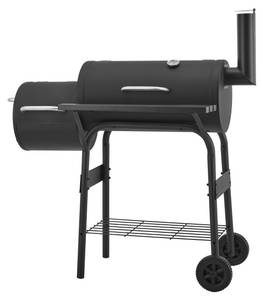 Smoker-Grill Arielli Schwarz - Metall - 110 x 115 x 64 cm