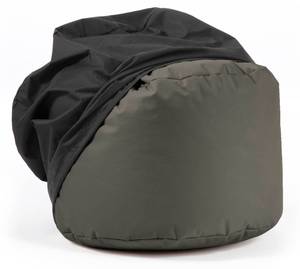 Pouf, Hocker rund Ø 60cm mit Schutzhülle Dunkelgrau