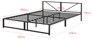 Cadre de Lit Meran Double Métal Matelas Largeur : 185 cm