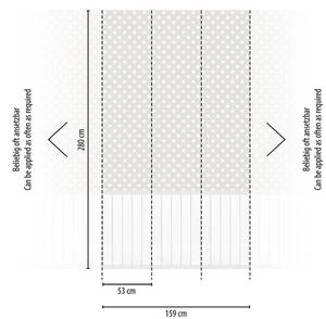 Wallpanel Punkte-Tapete Grau - Weiß